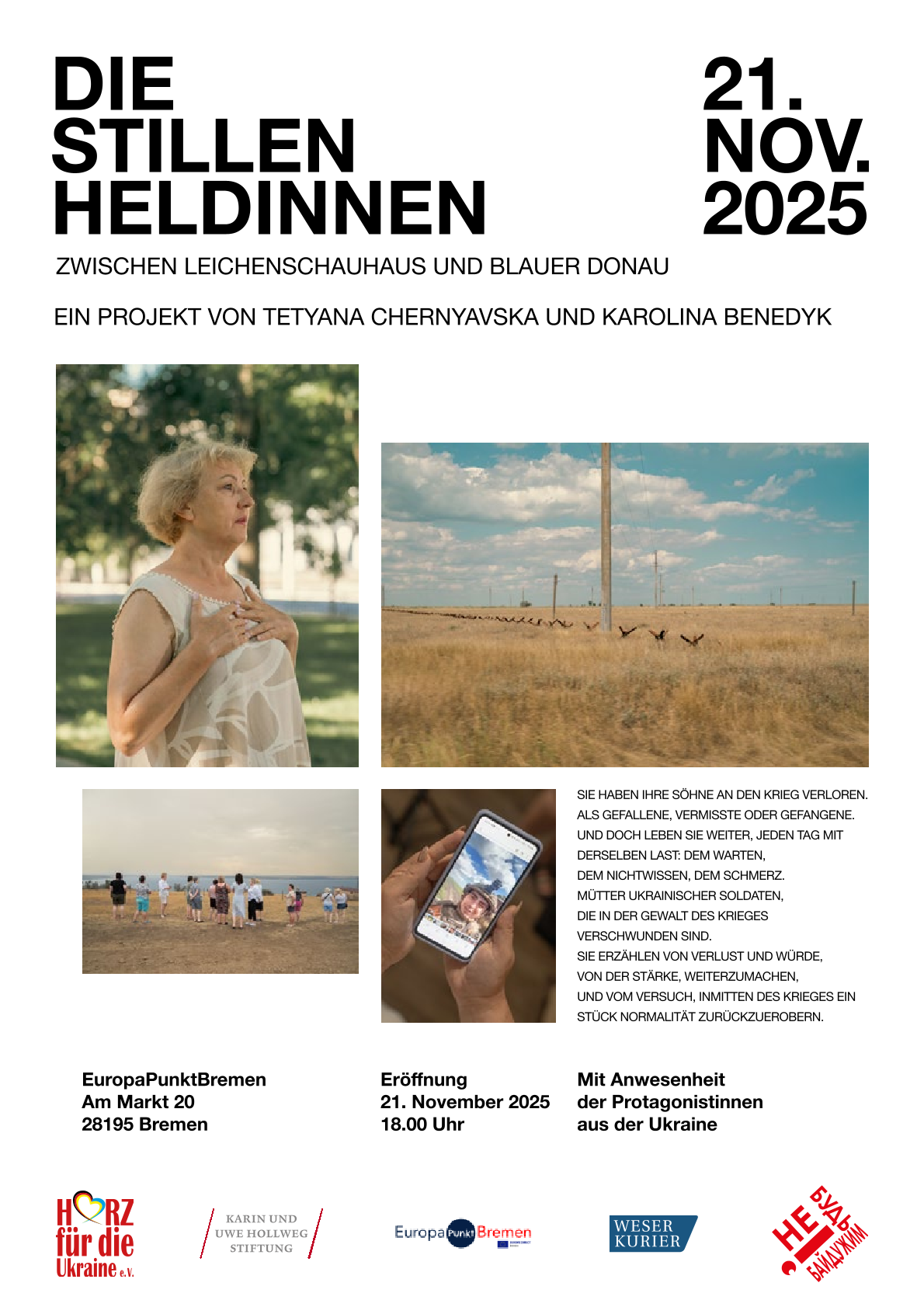 Ausstellungseröffnung "Die stillen Heldinnen - Zwischen Leichenschauhaus und Blauer Donau"